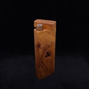 This image portrays Dynavap Device/Material Storage Case-Walnut Burl-Slim XL by Dovetail Woodwork.