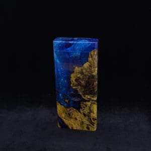 This image portrays Dynavap Dugout Device/Material Storage Case-Buckeye Burl Hybrid XL by Dovetail Woodwork.