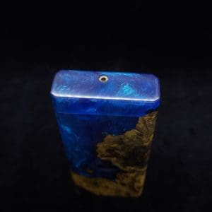 This image portrays Dynavap Dugout Device/Material Storage Case-Buckeye Burl Hybrid XL by Dovetail Woodwork.