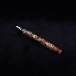 This image portrays Blunt/Spliff Dynavap XL Quad-Burl Stem + Matched Thuya Burl M.P.-NEW! by Dovetail Woodwork.