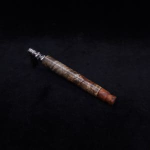 This image portrays Blunt/Spliff Dynavap XL Quad-Burl Stem + Matched Thuya Burl M.P.-NEW! by Dovetail Woodwork.