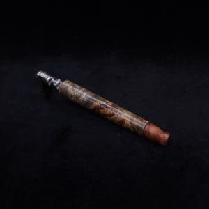 This image portrays Blunt/Spliff Dynavap XL Quad-Burl Stem + Matched Thuya Burl M.P.-NEW! by Dovetail Woodwork.