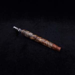 This image portrays Blunt/Spliff Dynavap XL Quad-Burl Stem + Matched Thuya Burl M.P.-NEW! by Dovetail Woodwork.