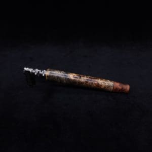 This image portrays Blunt/Spliff Dynavap XL Quad-Burl Stem + Matched Thuya Burl M.P.-NEW! by Dovetail Woodwork.