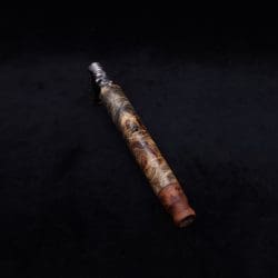 This image portrays Blunt/Spliff Dynavap XL Quad-Burl Stem + Matched Thuya Burl M.P.-NEW! by Dovetail Woodwork.