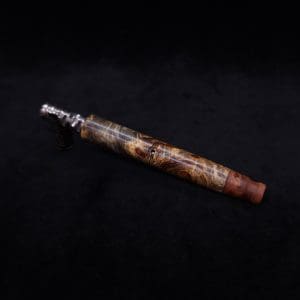 This image portrays Blunt/Spliff Dynavap XL Quad-Burl Stem + Matched Thuya Burl M.P.-NEW! by Dovetail Woodwork.