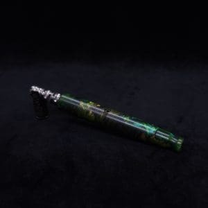 This image portrays Straight Taper Dynavap XL Burl Hybrid Stem + Book-Matched M.P. - NEW! by Dovetail Woodwork.