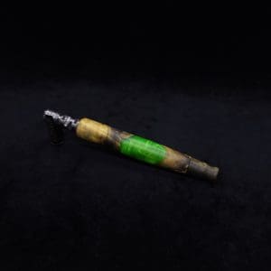 This image portrays Straight Taper Dynavap XL Burl Hybrid Stem + Book-Matched M.P. - NEW! by Dovetail Woodwork.