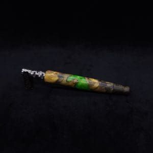 This image portrays Straight Taper Dynavap XL Burl Hybrid Stem + Book-Matched M.P. - NEW! by Dovetail Woodwork.