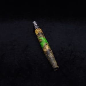 This image portrays Straight Taper Dynavap XL Burl Hybrid Stem + Book-Matched M.P. - NEW! by Dovetail Woodwork.