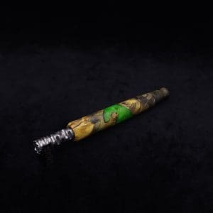 This image portrays Straight Taper Dynavap XL Burl Hybrid Stem + Book-Matched M.P. - NEW! by Dovetail Woodwork.