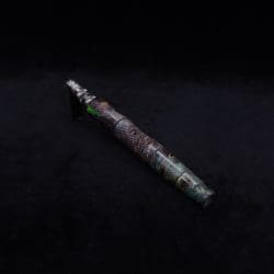 This image portrays Spiraled Hourglass XL Burl Hybrid Dynavap Stem + Book-Matched M.P. - NEW! by Dovetail Woodwork.