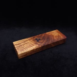 This image portrays Dynavap Device Dugout/Material Storage Case-Walnut Burl-Slim Stash XL by Dovetail Woodwork.