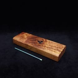 This image portrays Dynavap Device Dugout/Material Storage Case-Walnut Burl-Slim Stash XL by Dovetail Woodwork.