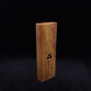 This image portrays Dynavap Device Dugout/Material Storage Case-Walnut Burl-Slim Stash XL by Dovetail Woodwork.