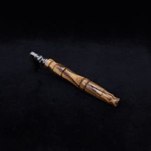 This image portrays Spiraled Hourglass XL Burl Dynavap Stem + Book-Matched M.P. - NEW! by Dovetail Woodwork.