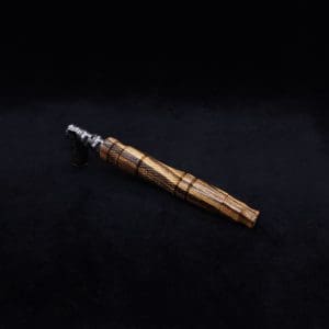 This image portrays Spiraled Hourglass XL Burl Dynavap Stem + Book-Matched M.P. - NEW! by Dovetail Woodwork.