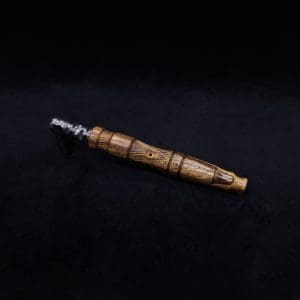 This image portrays Spiraled Hourglass XL Burl Dynavap Stem + Book-Matched M.P. - NEW! by Dovetail Woodwork.