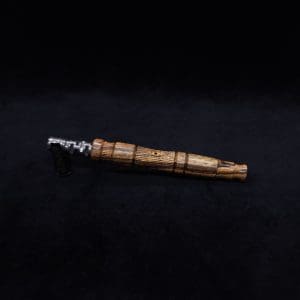 This image portrays Spiraled Hourglass XL Burl Dynavap Stem + Book-Matched M.P. - NEW! by Dovetail Woodwork.