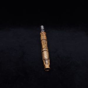 This image portrays Spiraled Hourglass XL Burl Dynavap Stem + Book-Matched M.P. - NEW! by Dovetail Woodwork.