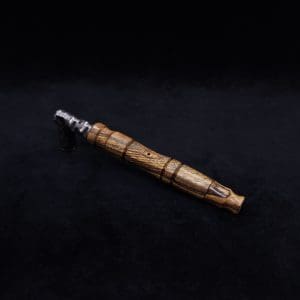 This image portrays Spiraled Hourglass XL Burl Dynavap Stem + Book-Matched M.P. - NEW! by Dovetail Woodwork.