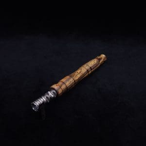 This image portrays Spiraled Hourglass XL Burl Dynavap Stem + Book-Matched M.P. - NEW! by Dovetail Woodwork.