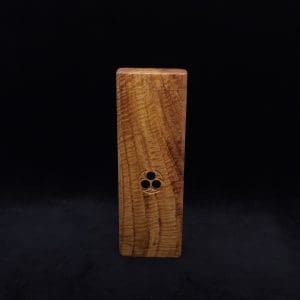 This image portrays Dynavap Device Dugout/Material Storage Case-Walnut Burl-Slim Stash XL by Dovetail Woodwork.