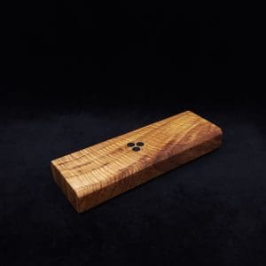 This image portrays Dynavap Device Dugout/Material Storage Case-Walnut Burl-Slim Stash XL by Dovetail Woodwork.