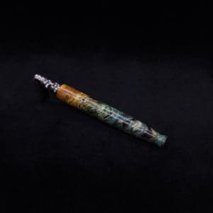 This image portrays Straight Taper Dynavap XL Burl Hybrid Stem + Book-Matched M.P. - NEW! by Dovetail Woodwork.