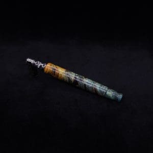 This image portrays Straight Taper Dynavap XL Burl Hybrid Stem + Book-Matched M.P. - NEW! by Dovetail Woodwork.