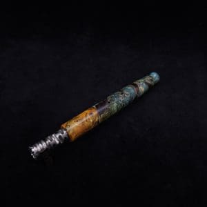 This image portrays Straight Taper Dynavap XL Burl Hybrid Stem + Book-Matched M.P. - NEW! by Dovetail Woodwork.