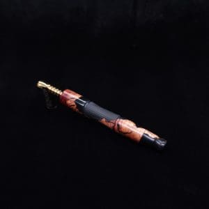 This image portrays Tri-Axial XL Manzanita Burl Hybrid Dynavap Stem + Book-Matched M.P. - NEW DESIGN! by Dovetail Woodwork.