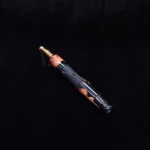 This image portrays Tri-Axial XL Manzanita Burl Hybrid Dynavap Stem + Book-Matched M.P. - NEW DESIGN! by Dovetail Woodwork.