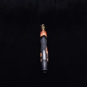 This image portrays Tri-Axial XL Manzanita Burl Hybrid Dynavap Stem + Book-Matched M.P. - NEW DESIGN! by Dovetail Woodwork.
