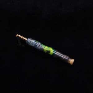 This image portrays Vaulted XL Burl Hybrid Dynavap Stem + Book-Matched Mouthpiece - NEW DESIGN ☘ by Dovetail Woodwork.