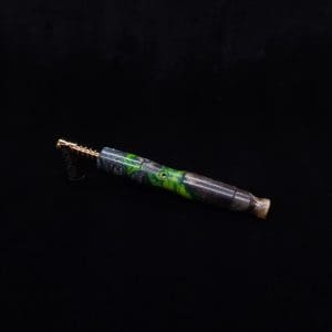 This image portrays Vaulted XL Burl Hybrid Dynavap Stem + Book-Matched Mouthpiece - NEW DESIGN ☘ by Dovetail Woodwork.