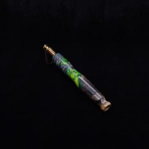 This image portrays Vaulted XL Burl Hybrid Dynavap Stem + Book-Matched Mouthpiece - NEW DESIGN ☘ by Dovetail Woodwork.
