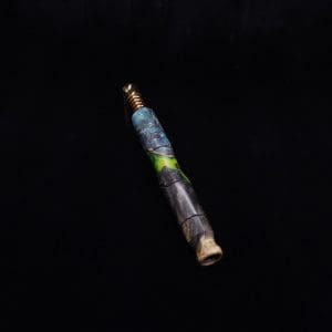 This image portrays Vaulted XL Burl Hybrid Dynavap Stem + Book-Matched Mouthpiece - NEW DESIGN ☘ by Dovetail Woodwork.