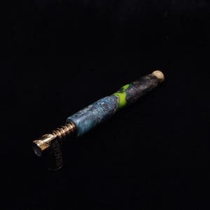 This image portrays Vaulted XL Burl Hybrid Dynavap Stem + Book-Matched Mouthpiece - NEW DESIGN ☘ by Dovetail Woodwork.