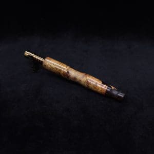 This image portrays Vaulted XL Burl Hybrid Dynavap Stem + Book-Matched Vaulted Mouthpiece - NEW DESIGN ☘ by Dovetail Woodwork.