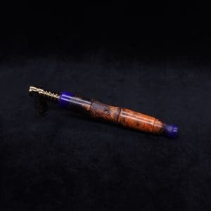 This image portrays Vaulted XL Burl Hybrid Dynavap Stem + Book-Matched Vaulted Mouthpiece - NEW DESIGN ☘ by Dovetail Woodwork.