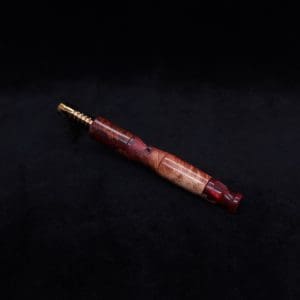 This image portrays Vaulted XL Burl Hybrid Dynavap Stem + Book-Matched Specialty Mouthpiece - NEW DESIGN ☘ by Dovetail Woodwork.