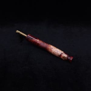 This image portrays Vaulted XL Burl Hybrid Dynavap Stem + Book-Matched Specialty Mouthpiece - NEW DESIGN ☘ by Dovetail Woodwork.