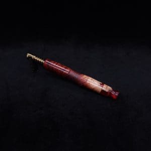 This image portrays Vaulted XL Burl Hybrid Dynavap Stem + Book-Matched Specialty Mouthpiece - NEW DESIGN ☘ by Dovetail Woodwork.