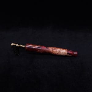 This image portrays Vaulted XL Burl Hybrid Dynavap Stem + Book-Matched Specialty Mouthpiece - NEW DESIGN ☘ by Dovetail Woodwork.