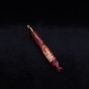 This image portrays Vaulted XL Burl Hybrid Dynavap Stem + Book-Matched Specialty Mouthpiece - NEW DESIGN ☘ by Dovetail Woodwork.