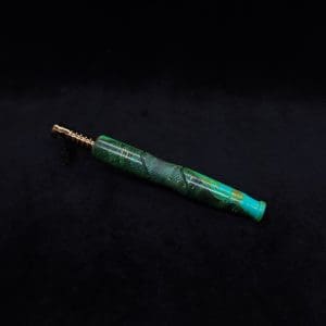 This image portrays Vaulted XL Burl Hybrid Dynavap Stem + Book-Matched Specialty Mouthpiece - NEW DESIGN ☘ by Dovetail Woodwork.