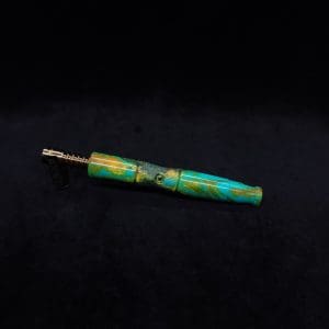 This image portrays Vaulted XL Burl Hybrid Dynavap Stem + Book-Matched Specialty Mouthpiece - NEW DESIGN ☘ by Dovetail Woodwork.