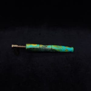This image portrays Vaulted XL Burl Hybrid Dynavap Stem + Book-Matched Specialty Mouthpiece - NEW DESIGN ☘ by Dovetail Woodwork.