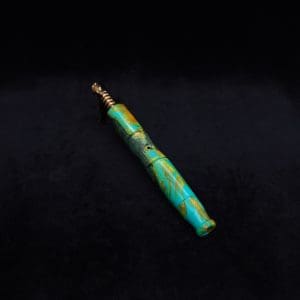 This image portrays Vaulted XL Burl Hybrid Dynavap Stem + Book-Matched Specialty Mouthpiece - NEW DESIGN ☘ by Dovetail Woodwork.